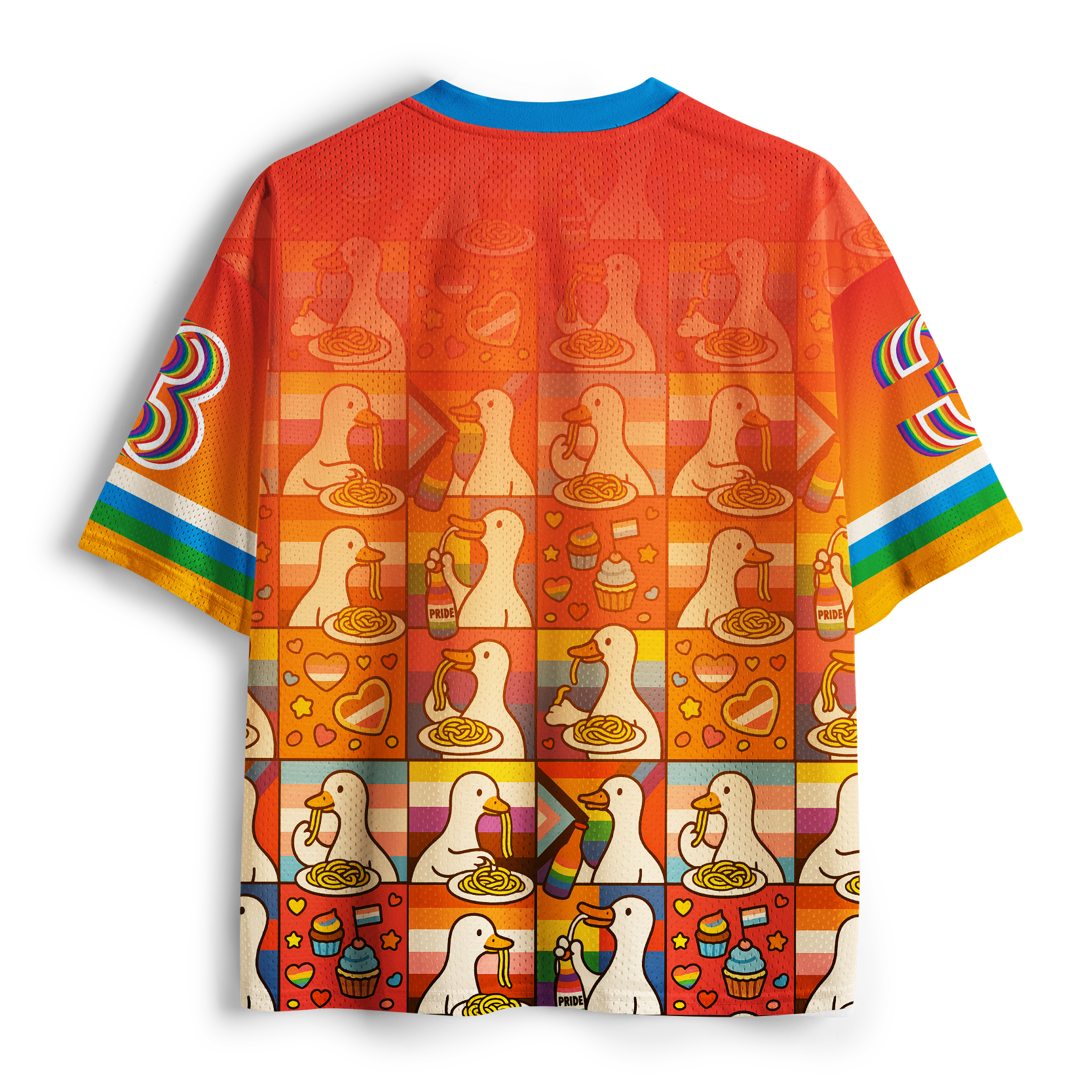 Tokyo-Tiger "Quack & Noodle" Vibrant Pride Mesh Jersey