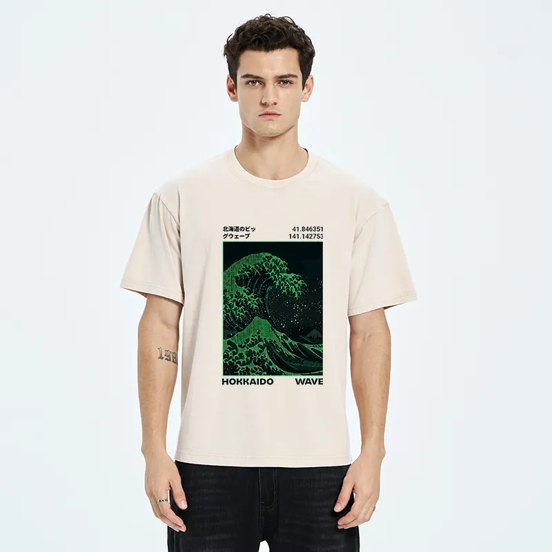 Tokyo-Tiger The Great Code Wave Washed T-Shirt