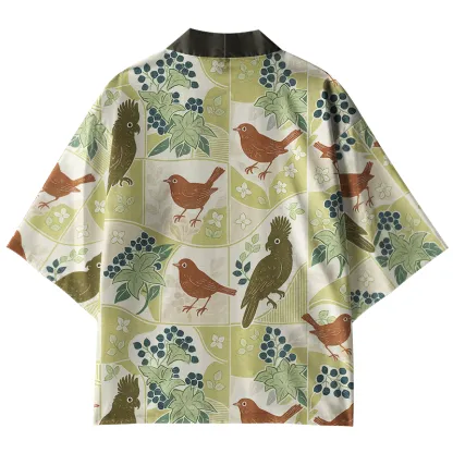 Tokyo-Tiger Harmony Of Flowers And Birds Kimono Cardigan
