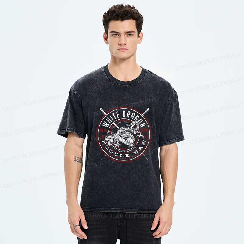 Tokyo-Tiger White Dragon Ramen Bar Washed T-Shirt