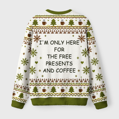 Tokyo-Tiger Grumpy Capybara Coffee Fuzzy Christmas Ugly Sweatshirt