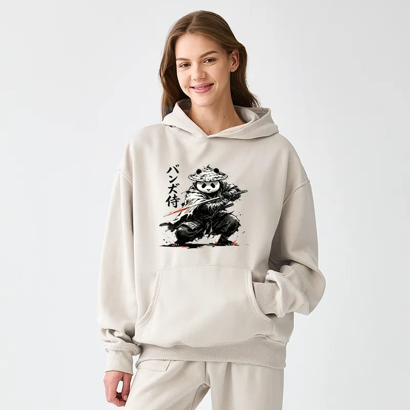 Tokyo-Tiger Panda Samurai Warrior Adult Fleece Hoodie
