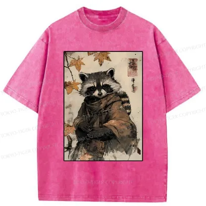 Tokyo-Tiger Raccoon Ninja Washed T-Shirt