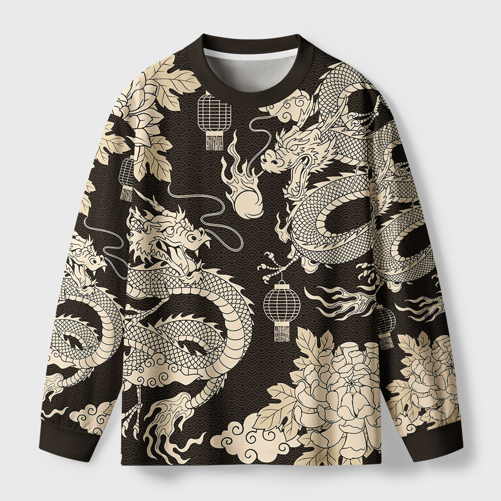 Tokyo-Tiger Two Dragons Playing With A Pearl Eco-Friendly Long Sleeve T-Shirt