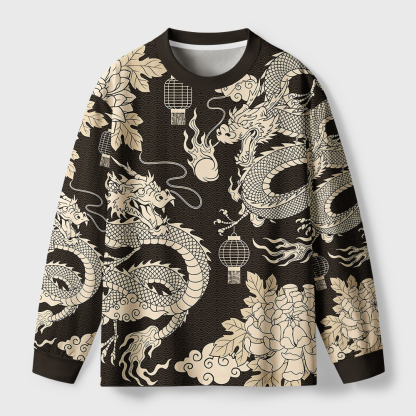 Tokyo-Tiger Two Dragons Playing With A Pearl Eco-Friendly Long Sleeve T-Shirt