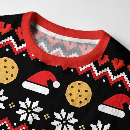 Tokyo-Tiger Christmas Funny Season Vibe Fuzzy Christmas Ugly Sweatshirt