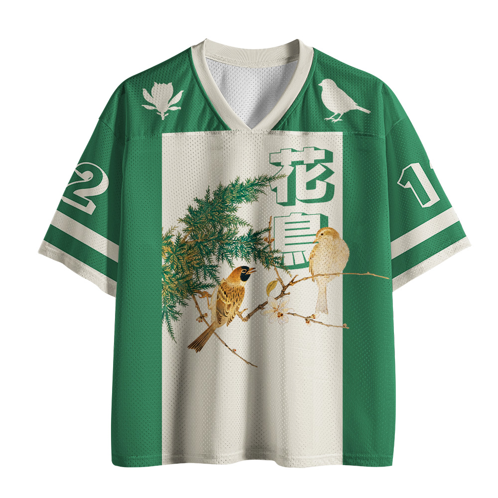 Tokyo-Tiger Flowers and Birds Mesh Jersey
