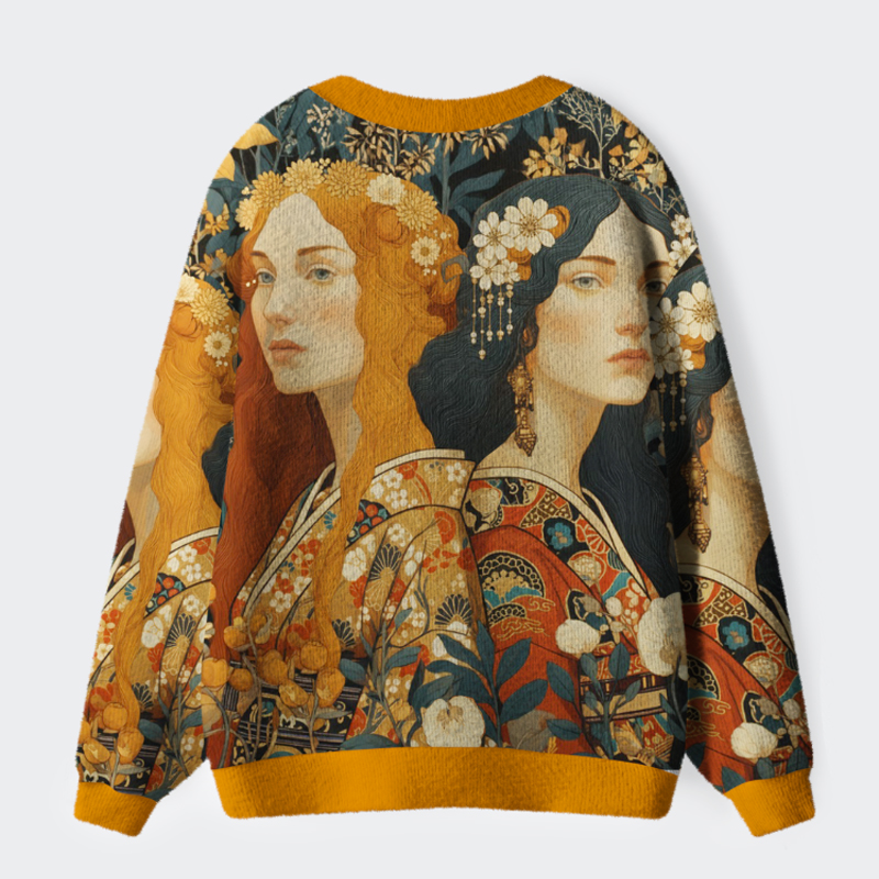 Tokyo-Tiger Daughters Of The Quiet Garden Ugly Cardigan Sweater