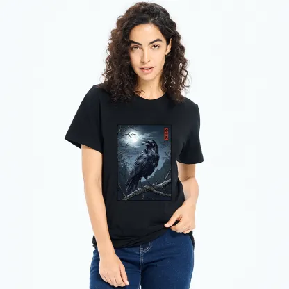 Tokyo-Tiger Full Moon Crow Vibe Classic T-Shirt