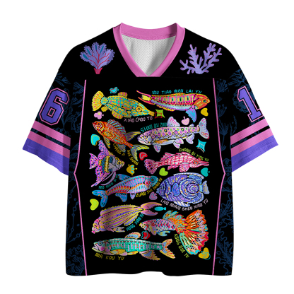 Tokyo-Tiger Neon Ocean Mesh Jersey