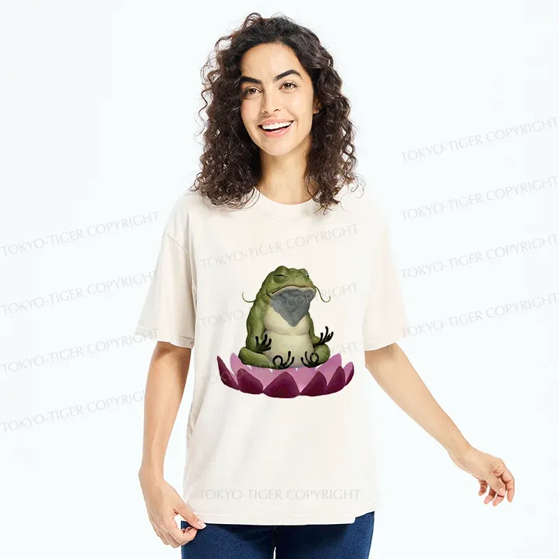 Tokyo-Tiger Zen Frog Washed T-Shirt