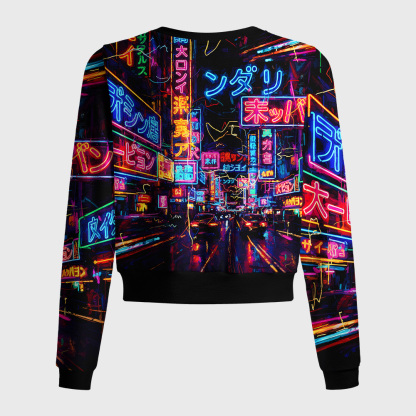 Tokyo-Tiger Tokyo Street Scene Women's Lightweight Cardigan