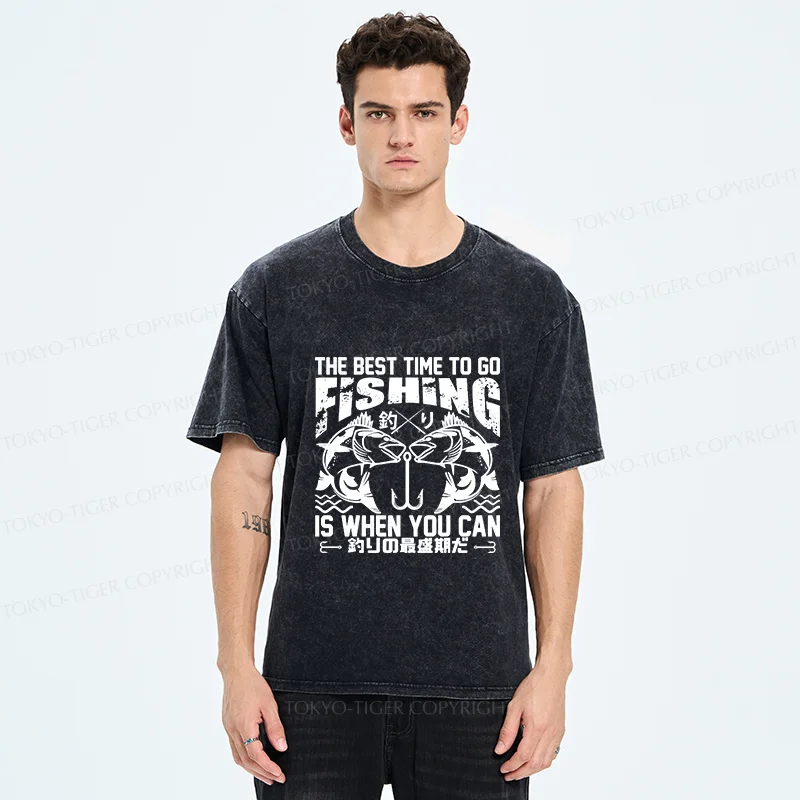 Tokyo-Tiger Peak Fishing Season Washed T-Shirt