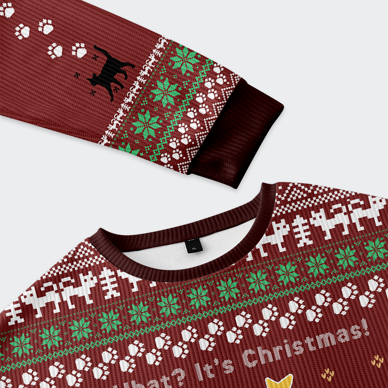 Tokyo-Tiger I Did It for the Naughty List Cat Ugly Sweater