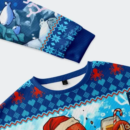 Tokyo-Tiger Christmas Octopus Christmas Ugly Sweatshirt