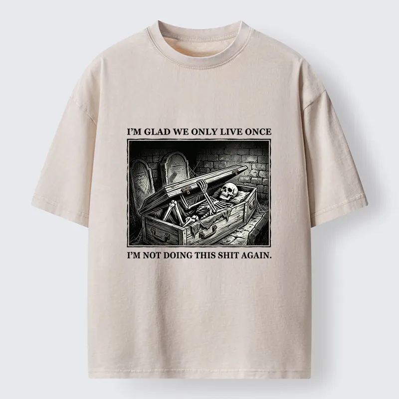 Tokyo‑Tiger Funny Coffin Skull Meme Washed T‑Shirt Sale