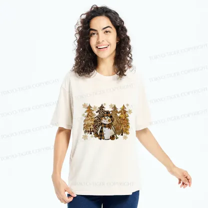 Tokyo-Tiger Autumn Snowman Washed T-Shirt