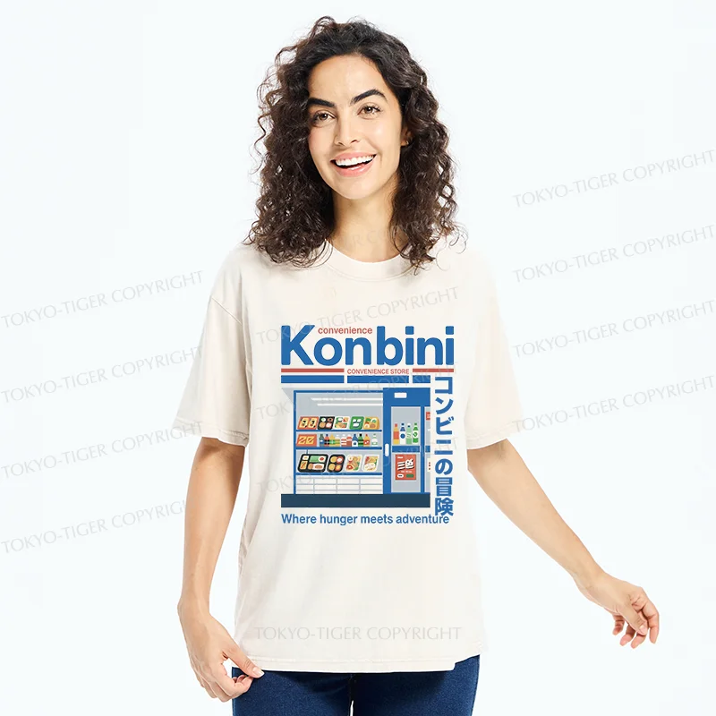 Tokyo-Tiger Japanese Convenience Store Washed T-Shirt
