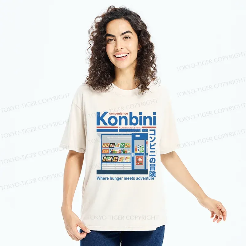 Tokyo-Tiger Japanese Convenience Store Washed T-Shirt