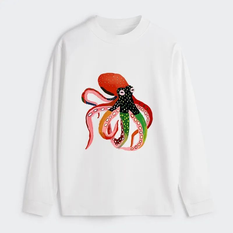 Tokyo‑Tiger Colorful Octopus Art Classic Long Sleeve T-Shirt