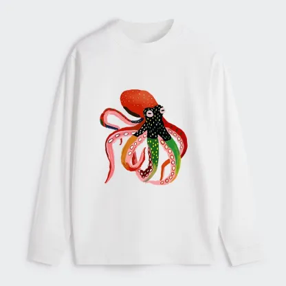 Tokyo‑Tiger Colorful Octopus Art Classic Long Sleeve T-Shirt