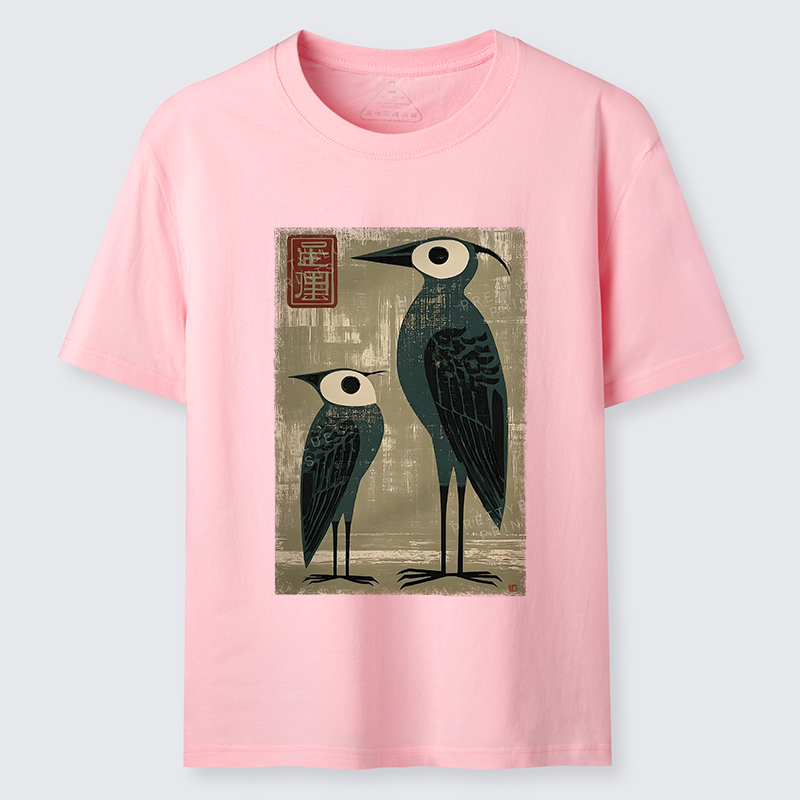 Tokyo-Tiger Retro Two Birds Art Classic T-Shirt
