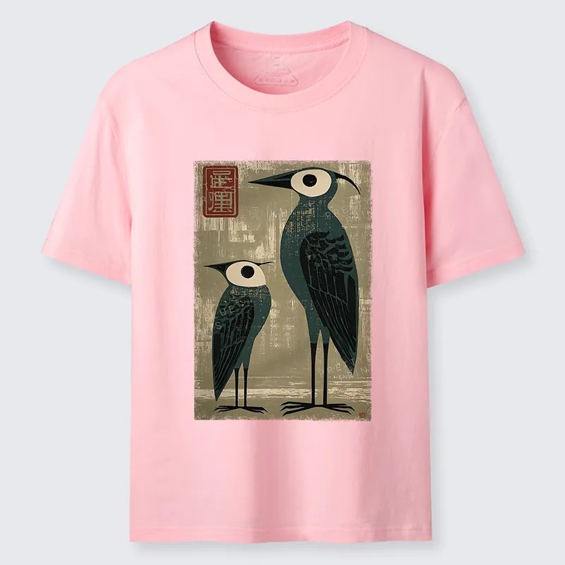Tokyo-Tiger Retro Two Birds Art Classic T-Shirt