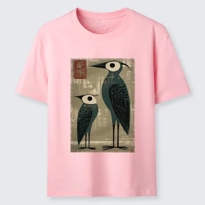 Tokyo-Tiger Retro Two Birds Art Classic T-Shirt