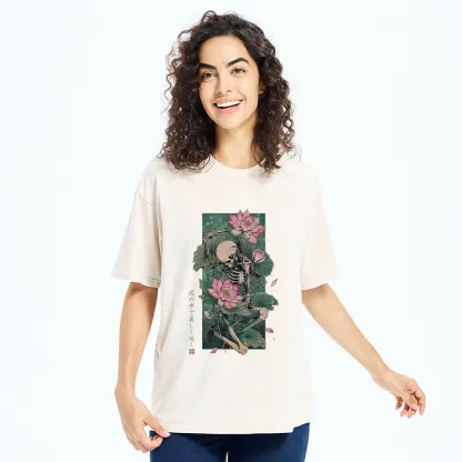 Tokyo-Tiger Death And Lotus Washed T-Shirt