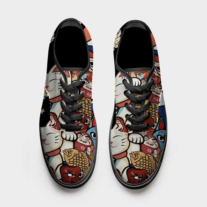 Tokyo-Tiger Traditional Japanese Elements Canvas Shoes