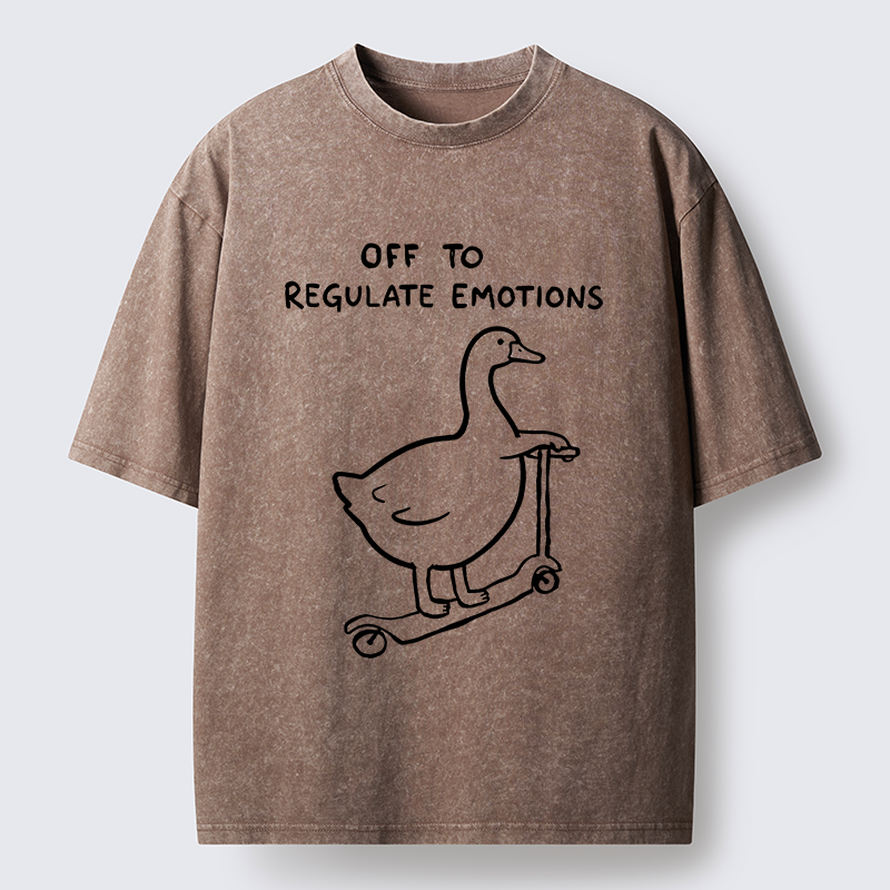 Tokyo‑Tiger Stupid Goose Meme Washed T‑Shirt