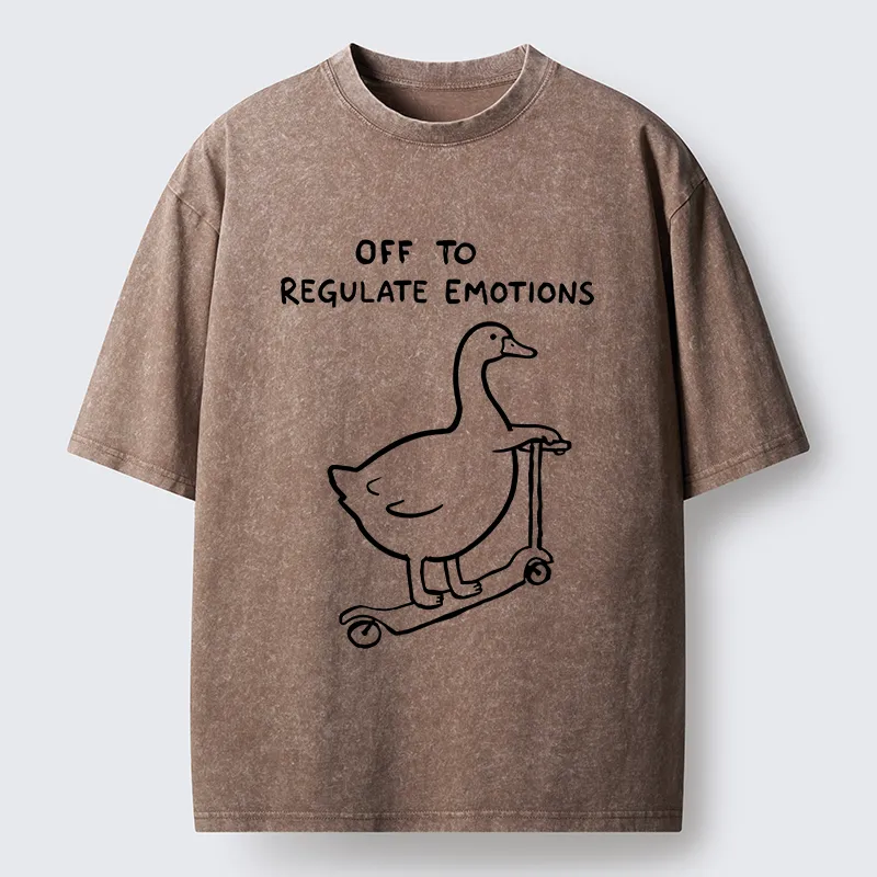 Tokyo‑Tiger Stupid Goose Meme Washed T‑Shirt