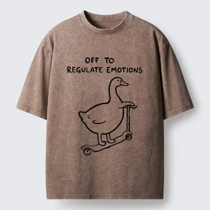 Tokyo‑Tiger Stupid Goose Meme Washed T‑Shirt