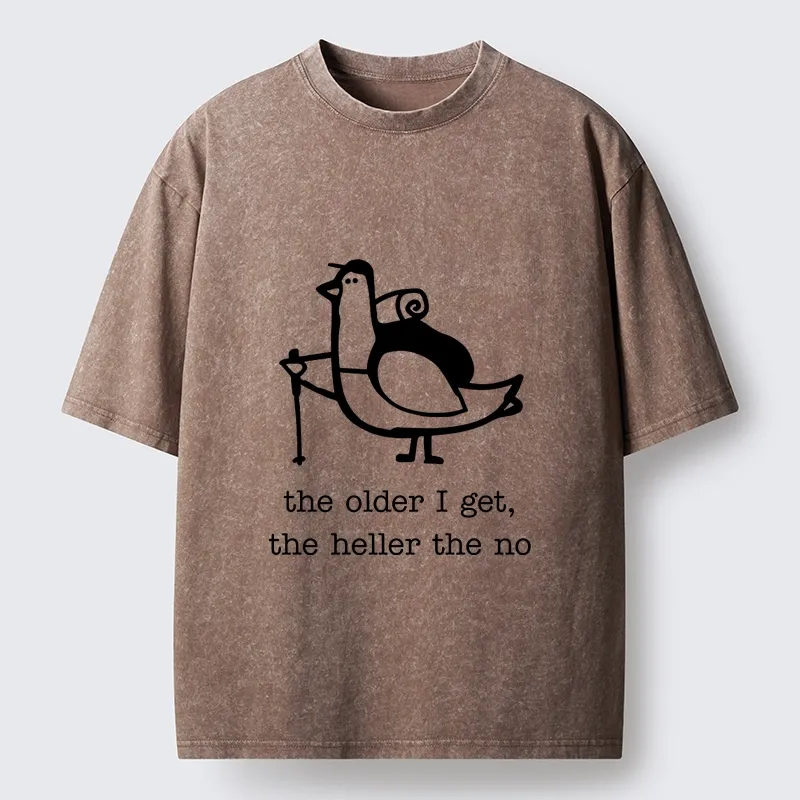 Tokyo‑Tiger Tired Aging Pigeon Washed T‑Shirt