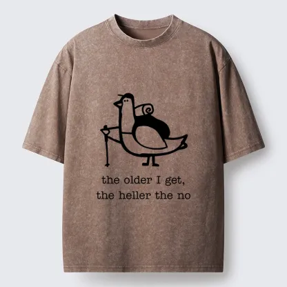Tokyo‑Tiger Tired Aging Pigeon Washed T‑Shirt