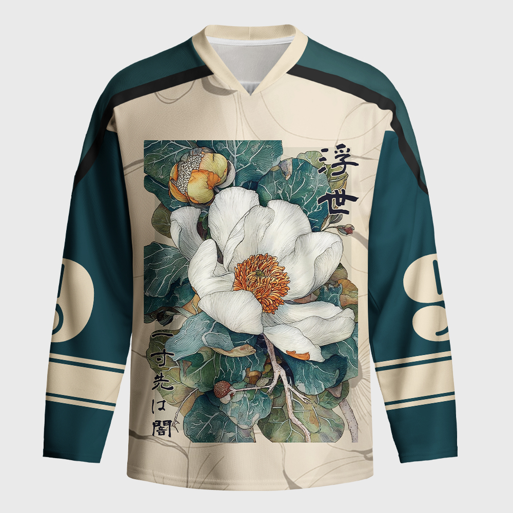 Tokyo-Tiger Ukiyo No Hana Long-Sleeve Hockey Jersey