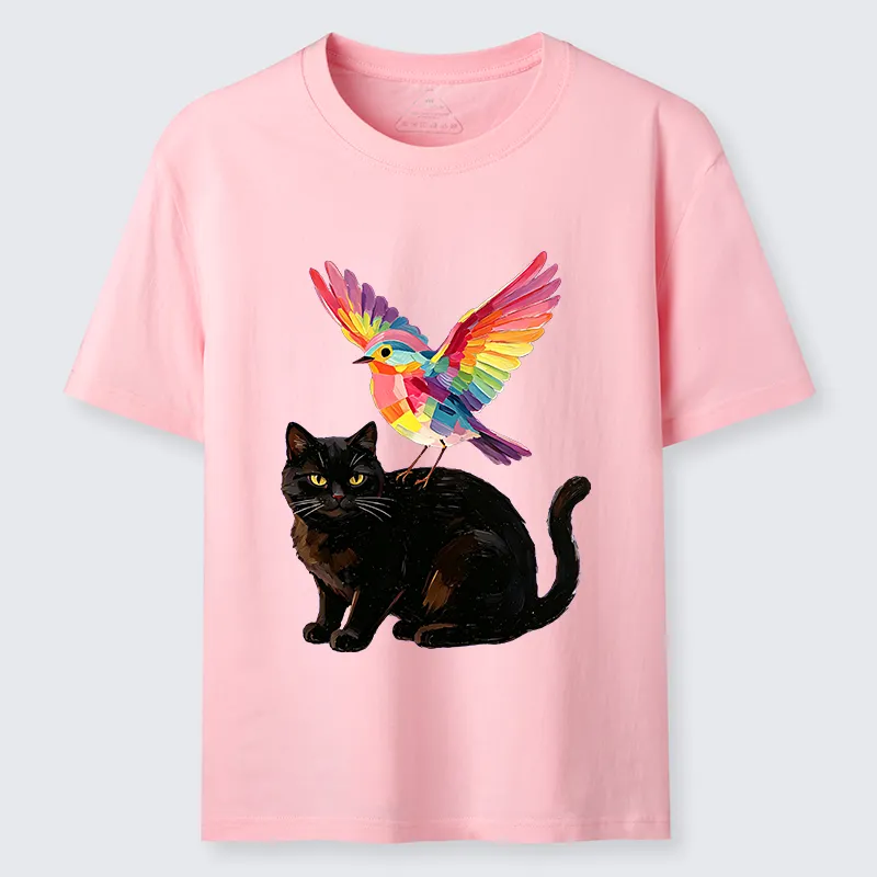 Tokyo-Tiger Rainbow Bird With Cat Classic T-Shirt