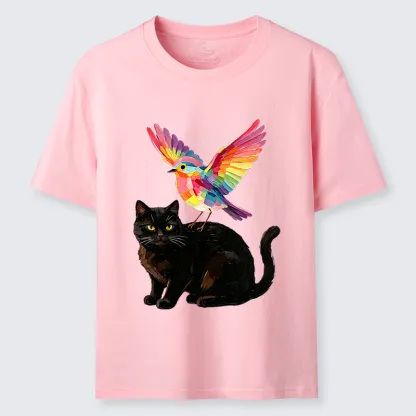 Tokyo-Tiger Rainbow Bird With Cat Classic T-Shirt