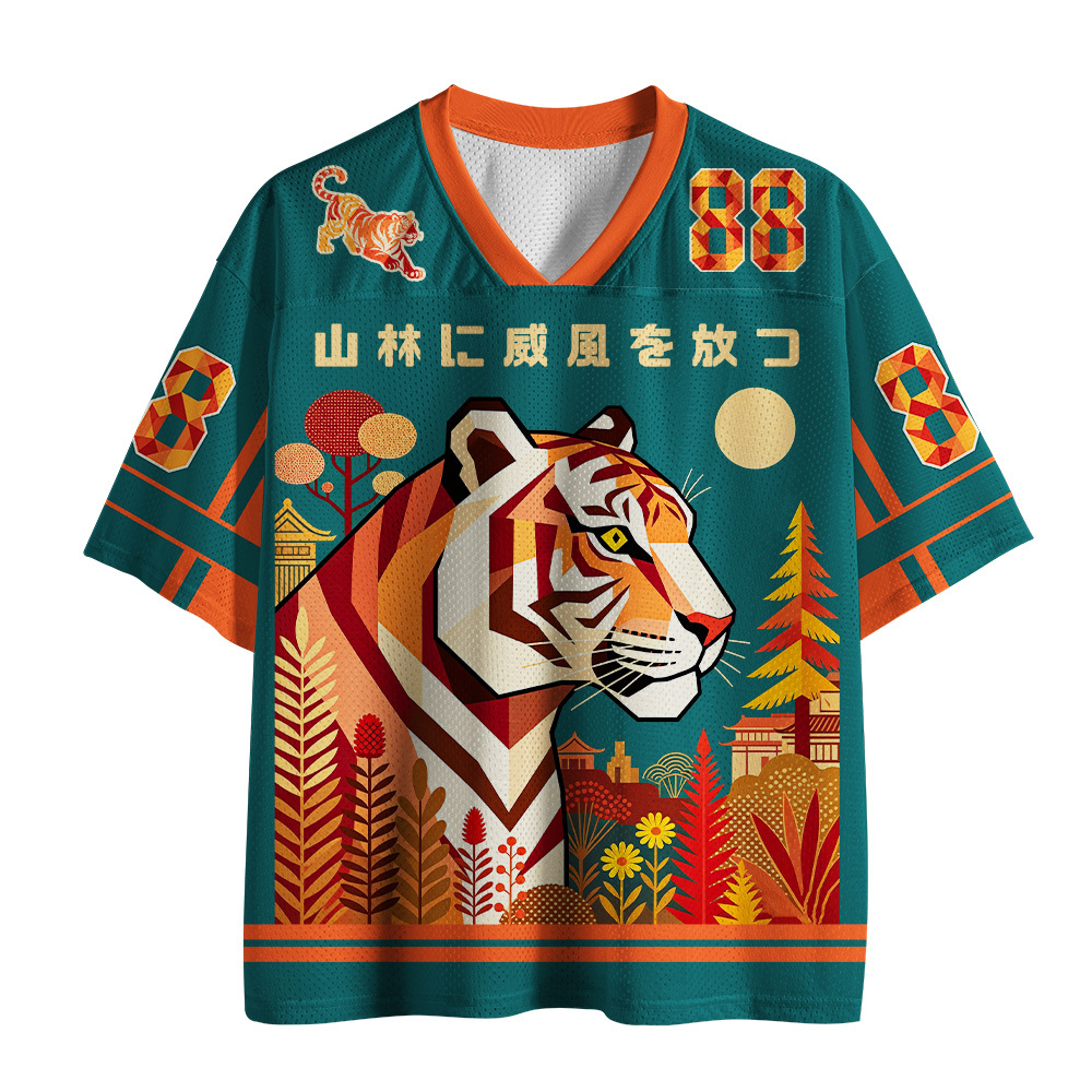 Tokyo-Tiger Japanese Forest Moon Tiger Mesh Jersey