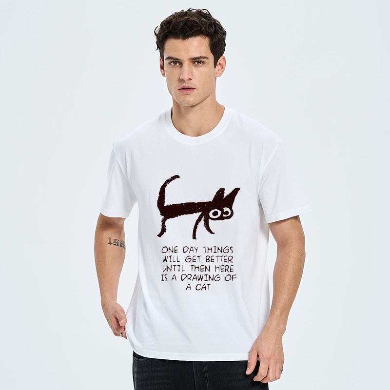 Tokyo-Tiger Cat Cheer Up Drawing Classic T-Shirt