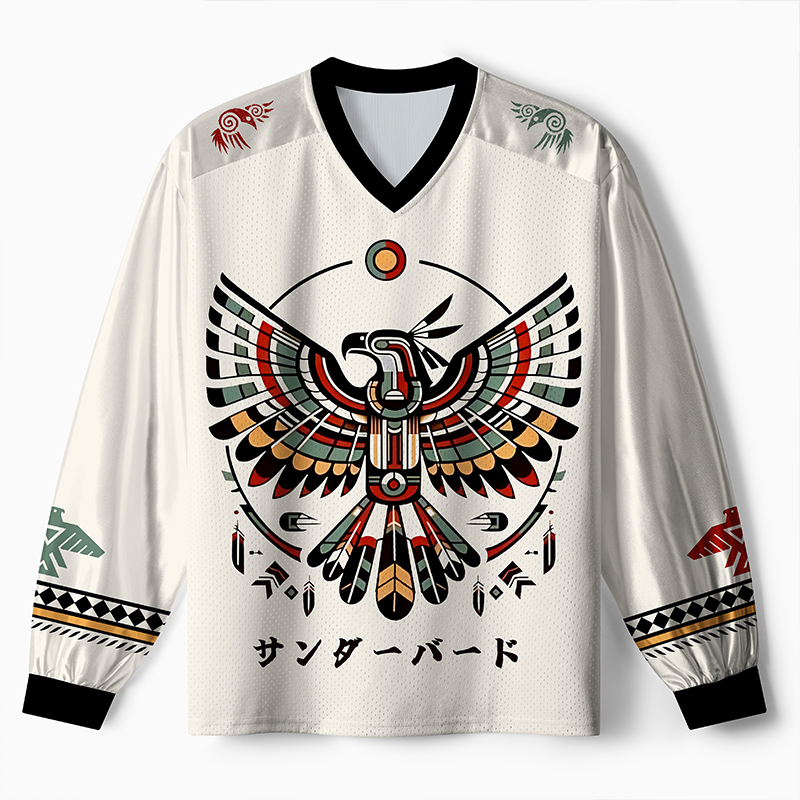 Tokyo-Tiger Sacred Thunderbird Paneled Long Sleeve Jersey
