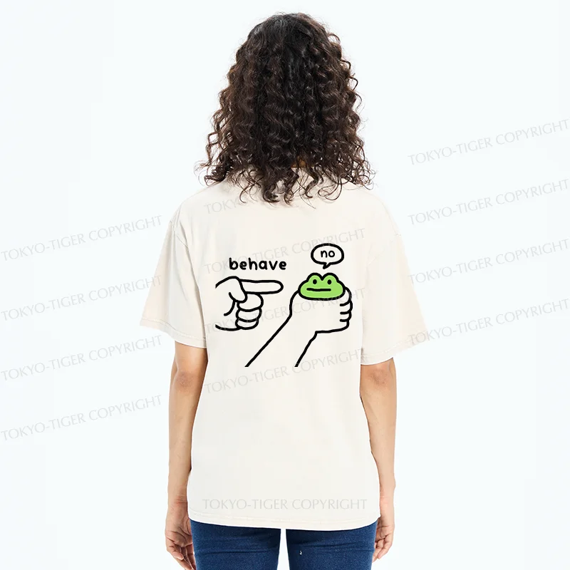 Tokyo-Tiger Dishonest Frog Back Washed T-Shirt