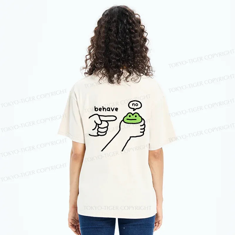 Tokyo-Tiger Dishonest Frog Back Washed T-Shirt