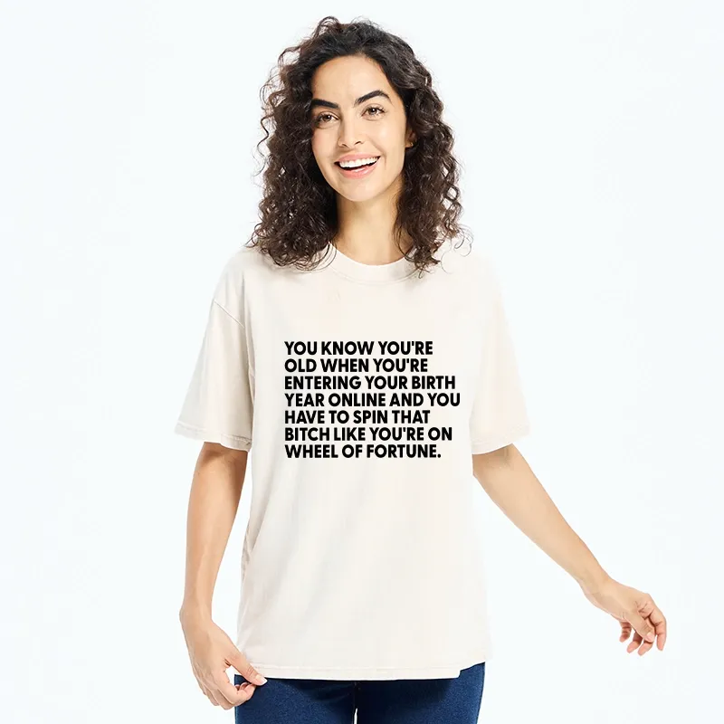 Tokyo-Tiger Relatable Old Human Joke Meme Washed T-Shirt