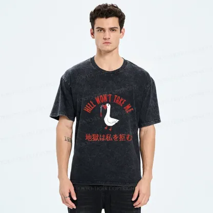 Tokyo-Tiger Goose Rejected By Hell Washed T-Shirt