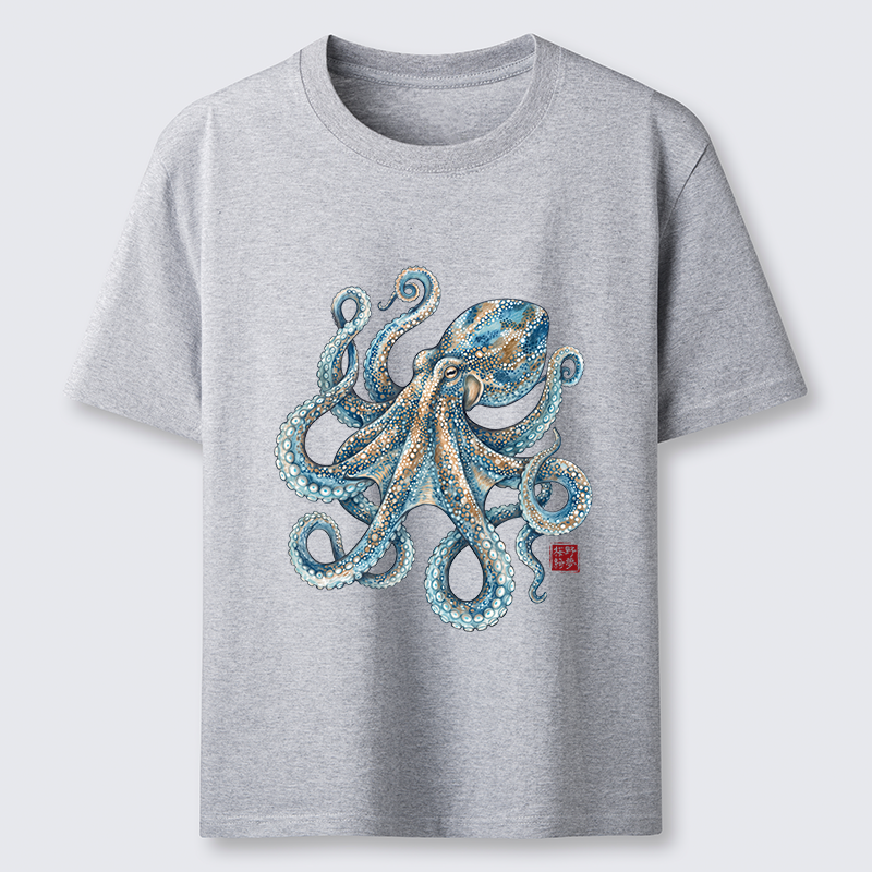 Tokyo-Tiger Ocean Octopus Art Classic T-Shirt