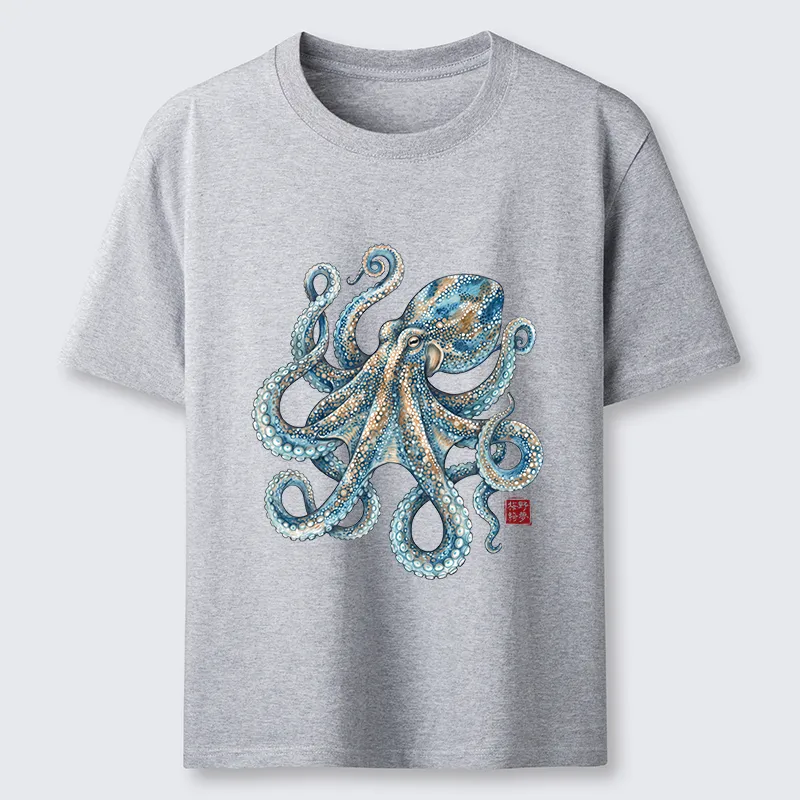 Tokyo-Tiger Ocean Octopus Art Classic T-Shirt