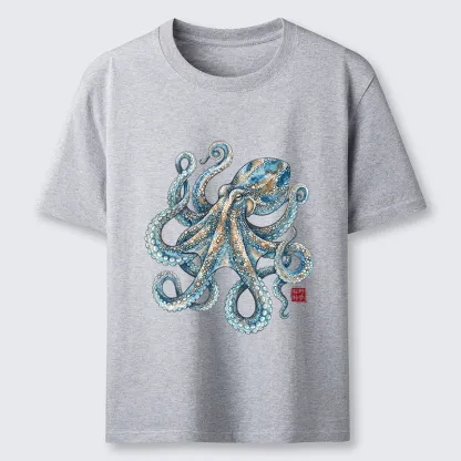 Tokyo-Tiger Ocean Octopus Art Classic T-Shirt