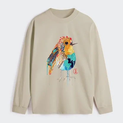 Tokyo‑Tiger Sparkly Wild Bird Classic Long Sleeve T-Shirt