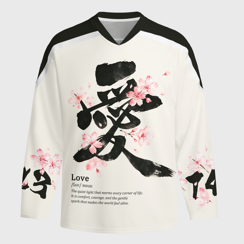 Tokyo-Tiger Love In Bloom Long-Sleeve Hockey Jersey